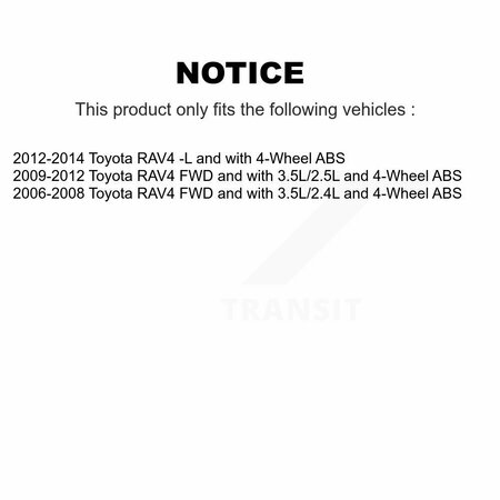 Mpulse Rear Right ABS Wheel Speed Sensor Wiring Harness For Toyota RAV4 SEN-2ABS2440